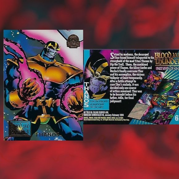 1994 Marvel Trading Cards - Blood & Thunder Full Set of 9 - Picture 9 of 11
